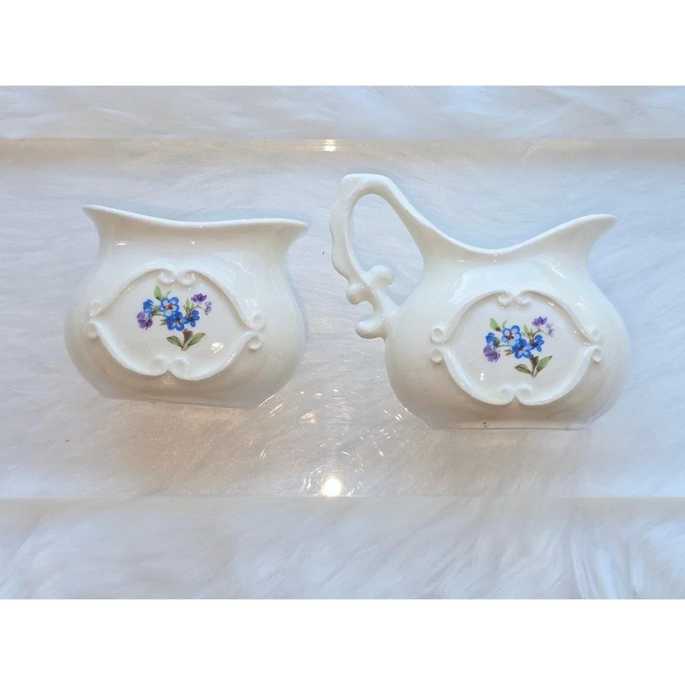 Vintage Miniature Ceramic Floral Tea‎ Set - 12 Pieces